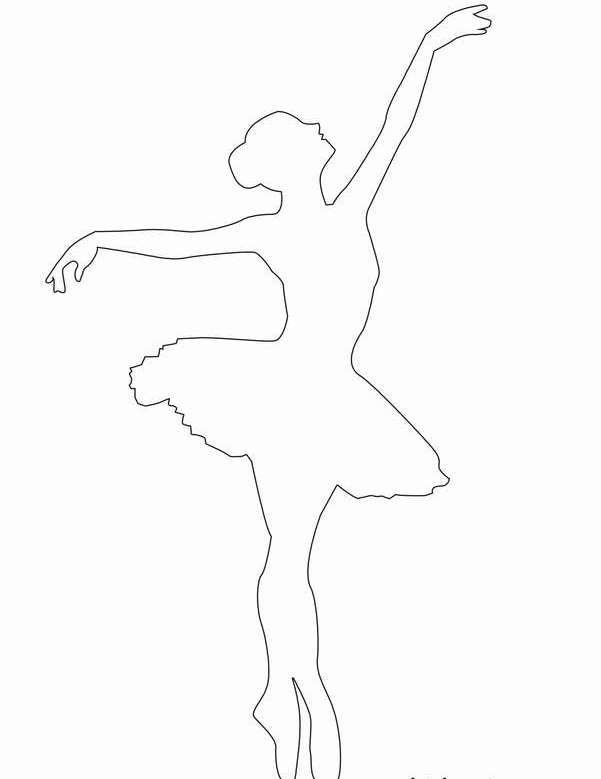 Балерина Снежинка трафарет