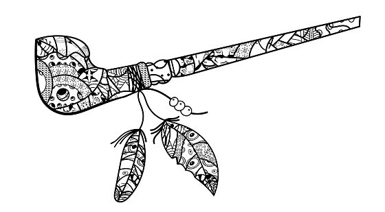 Трубка мира нарисованная