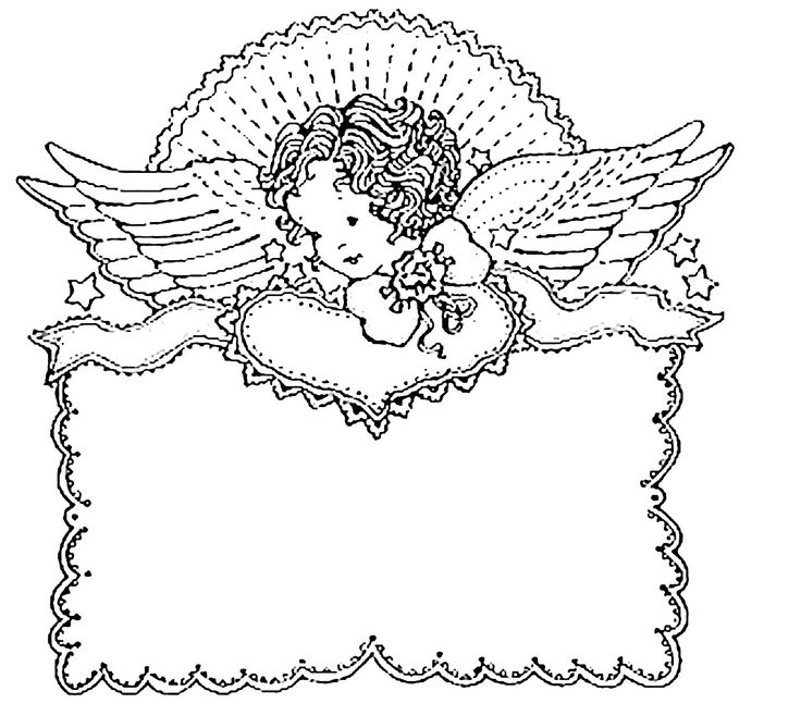 Ангел раскраска для детей