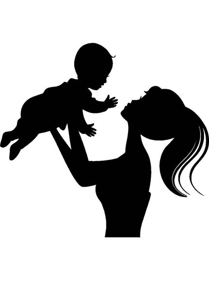 Мама с ребенком вектор