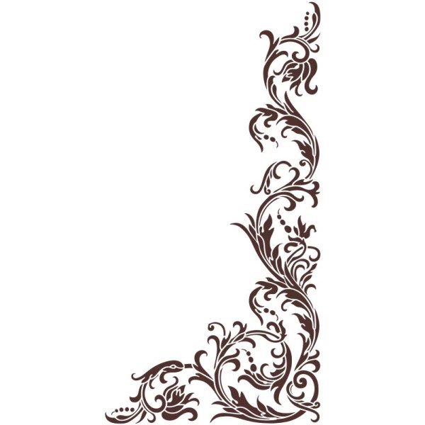 Угловой узор трафарет