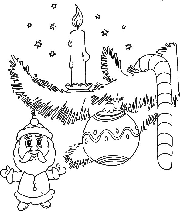 Раскраска Новогодняя для детей