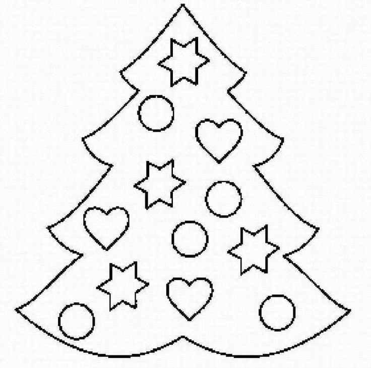 Елочка трафарет