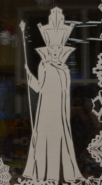 Снежная Королева на окно