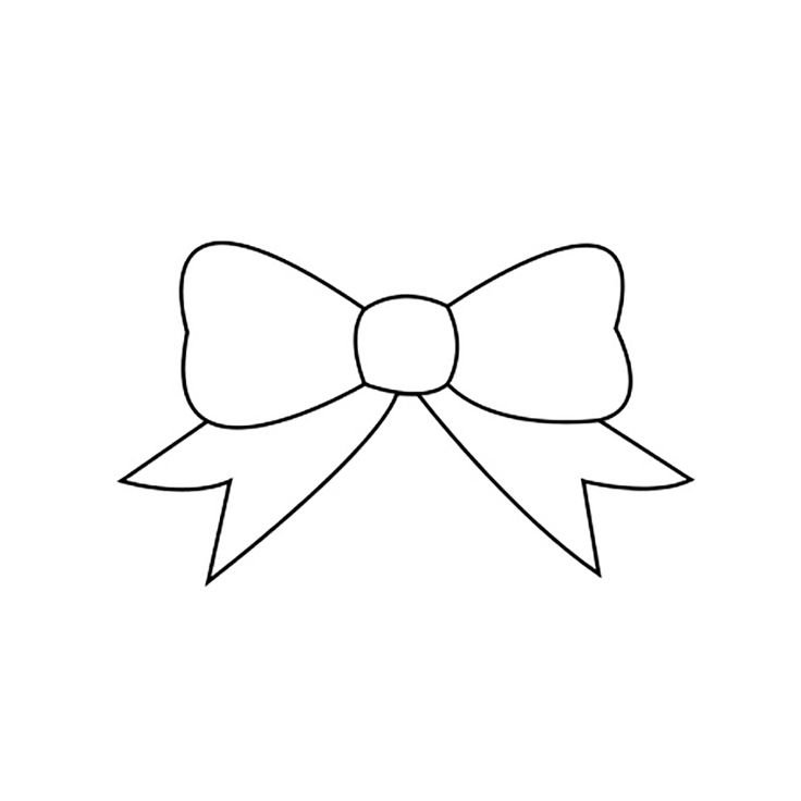 Бант раскраска для детей