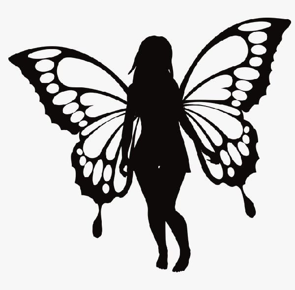 Трафарет бабочки для вырезания