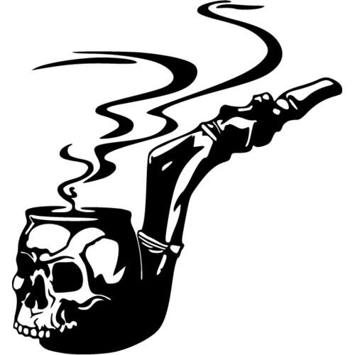 Курительная трубка с дымом