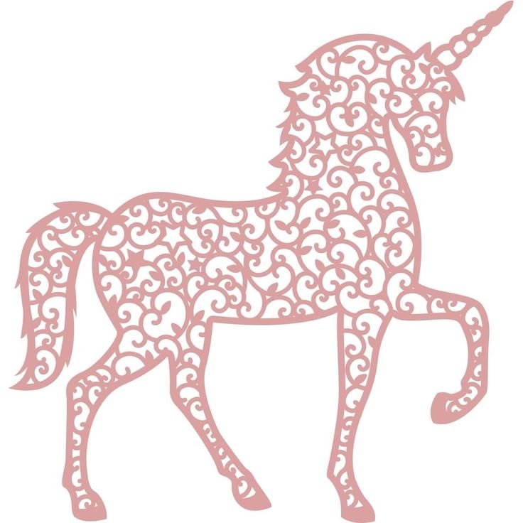 Трафарет единорога для вырезания