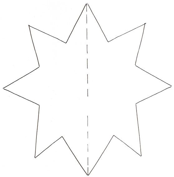 Трафарет для вырезания звезд