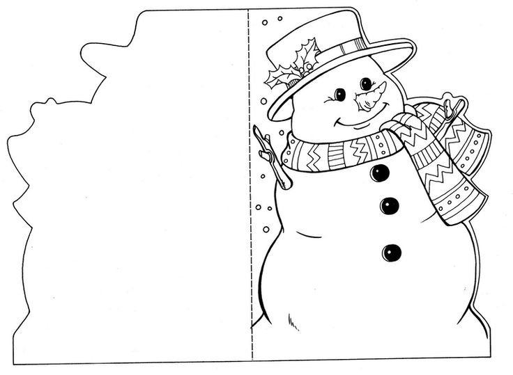 Снеговик раскраска