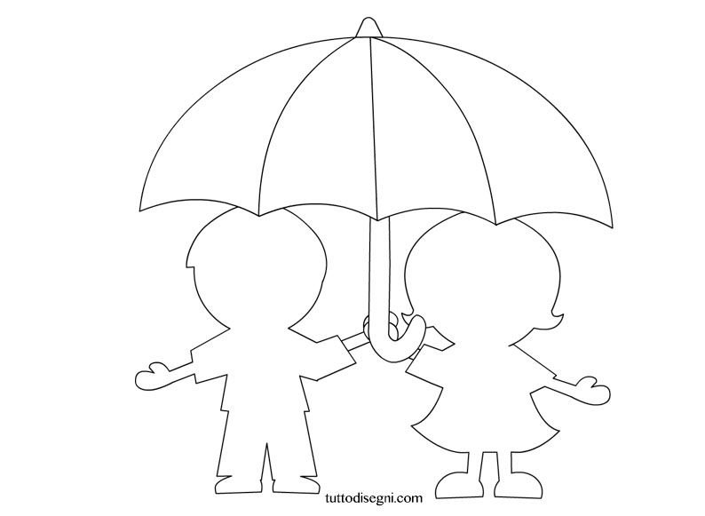 Раскраска зонтик