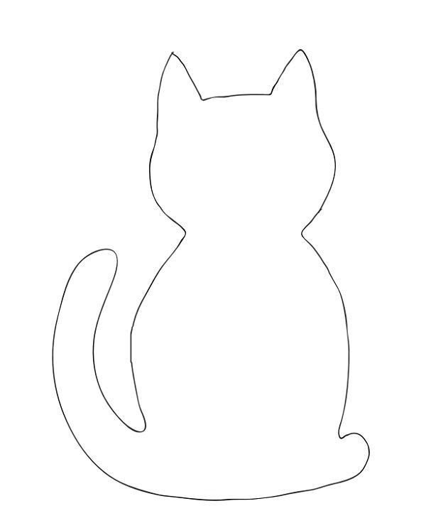 Трафарет кошки для рисования