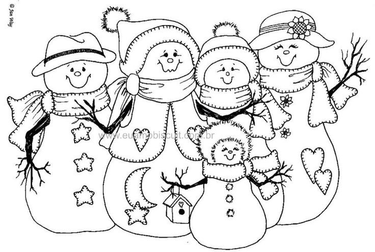 Контурные рисунки новый год