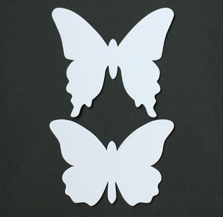 Бабочка объемная трафарет