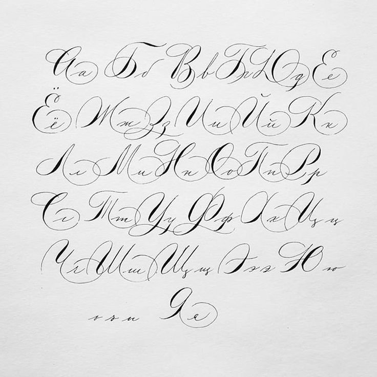 Русский алфавит спенсериан каллиграфия