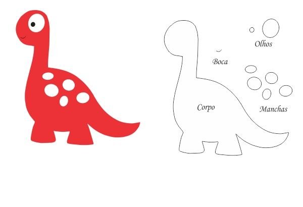 Игрушки из фетра Динозаврики выкройки