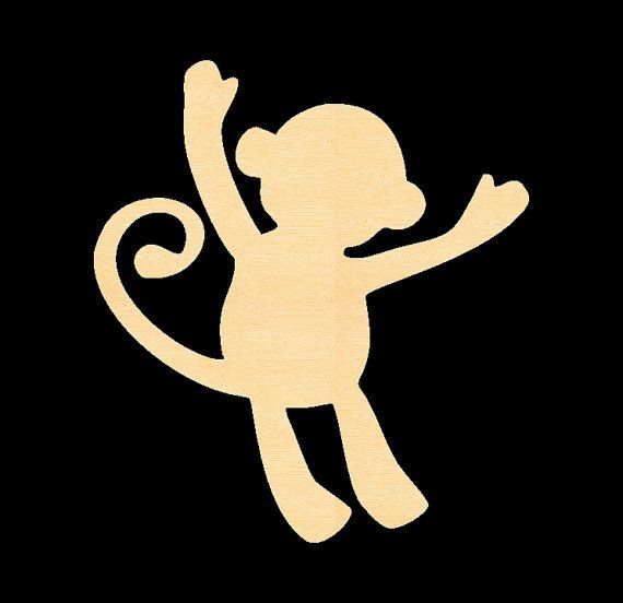 Трафарет обезьяны для вырезания