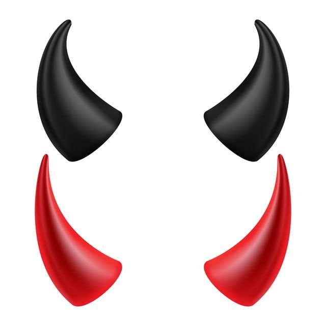 Рога дьявола на белом фоне