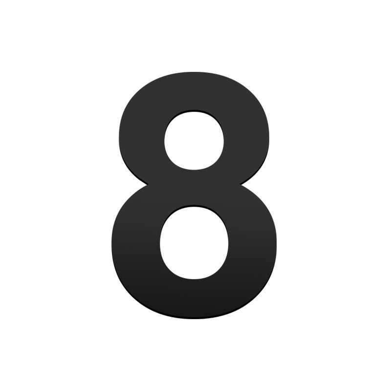 Печатная цифра 8