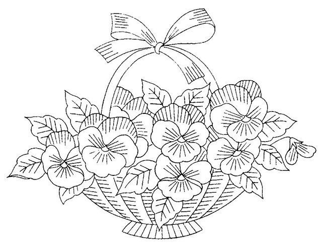 Трафареты цветов для вышивки гладью