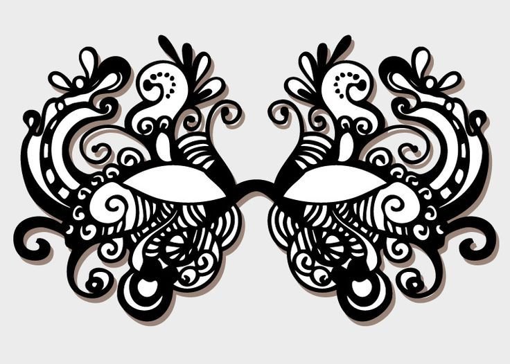 Карнавальная маска трафарет