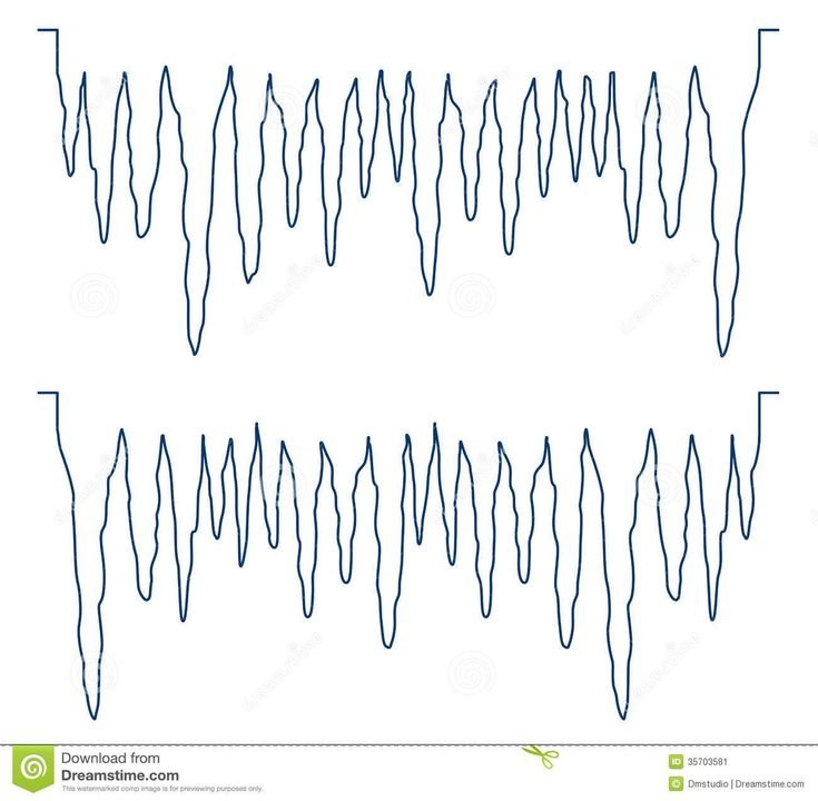 Сосульки трафарет