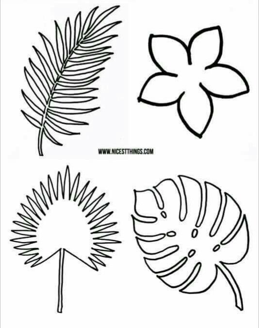 Трафареты цветов для поделок