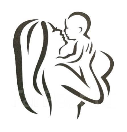 Трафарет матери и ребенка