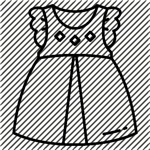 Платье раскраска для детей