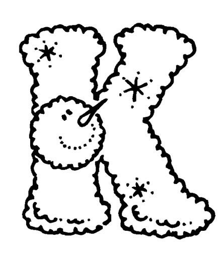 Новогодние буквы черно белые