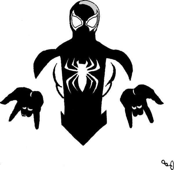 Человек паук силуэт