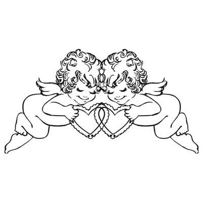 Узор с ангелочками