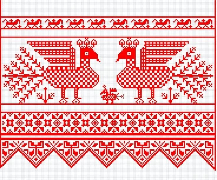 Карельский народный орнамент рушник