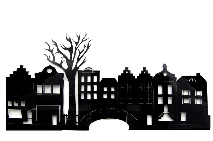 Силуэты домов города