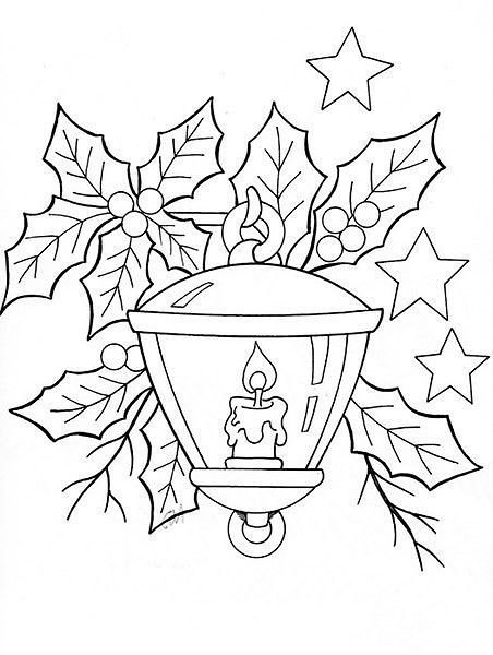 Новогодний фонарь трафарет