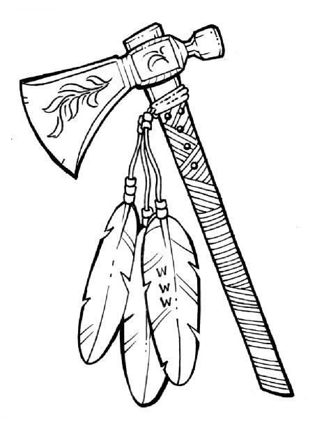 Эскиз Томагавка индейца