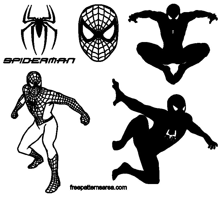 Человек паук трафарет