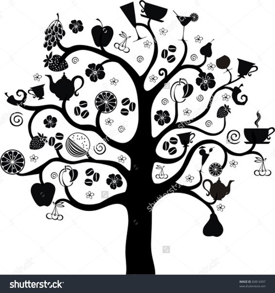 Силуэт дерева необычный