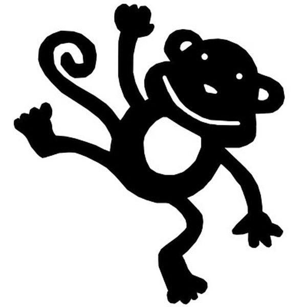 Трафарет обезьяны