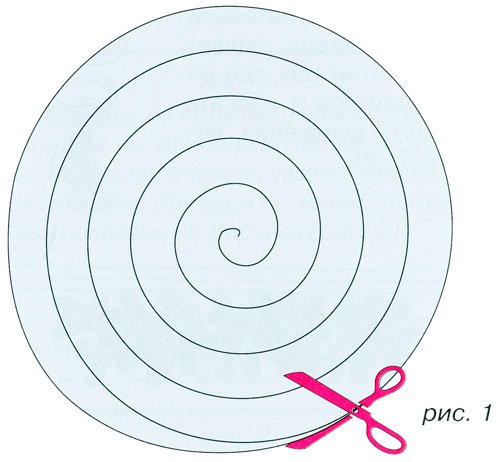 Спираль по кругу для вырезания