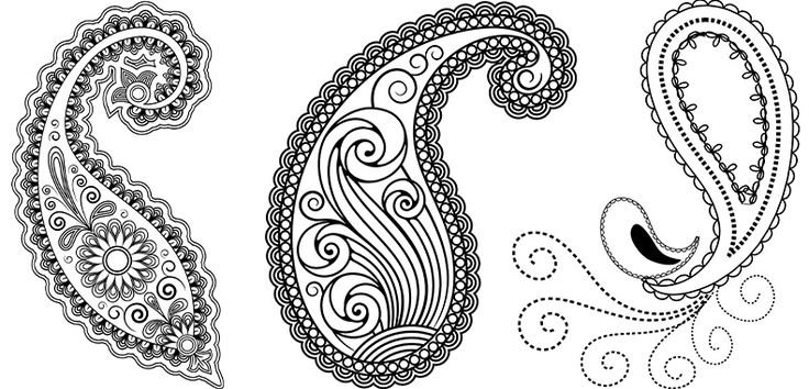 Индийский орнамент пейсли Бута