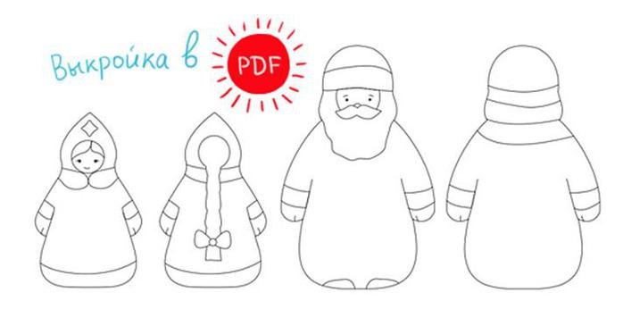 Снегурочка из фетра выкройка