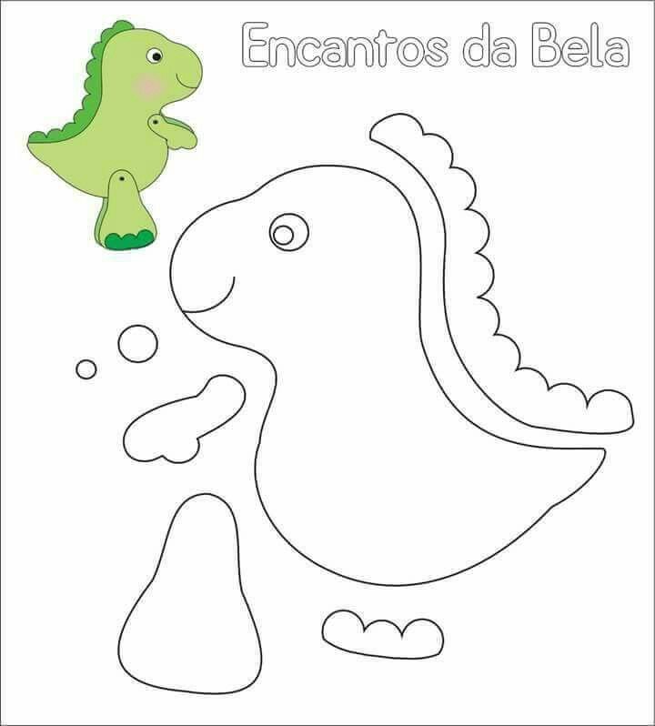 Игрушка из фетра Динозаврик