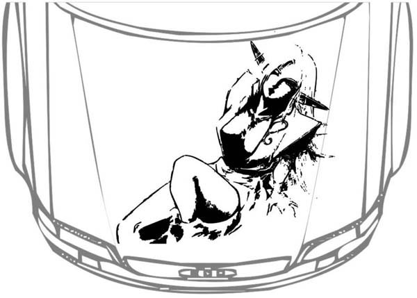 Трафарет наклейки на авто