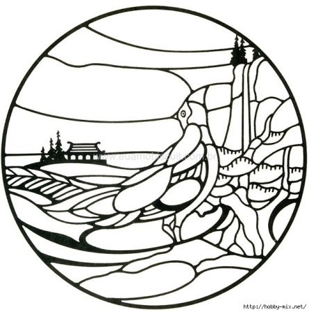 Витражная роспись трафареты