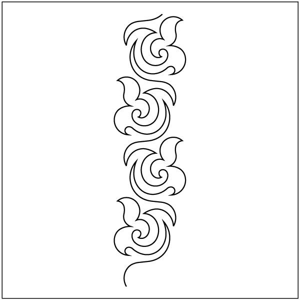 Трафарет цветы для рулета