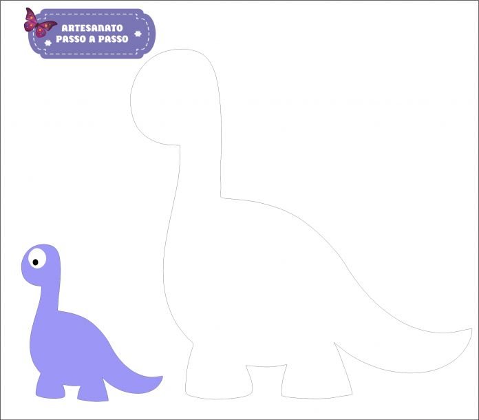 Выкройка игрушки динозавра из фетра