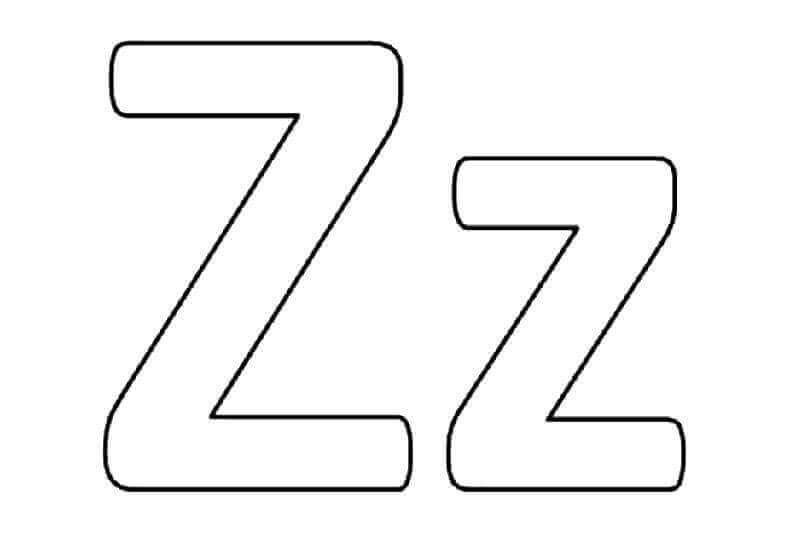 Буква z трафарет