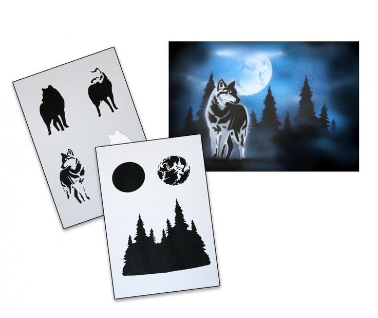 Многослойный трафарет для аэрографии