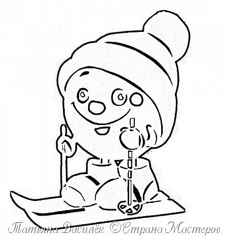 Трафареты на окна Колобок